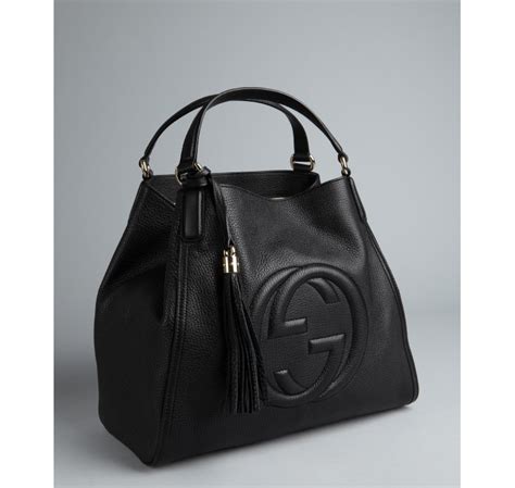 gucci black tote large